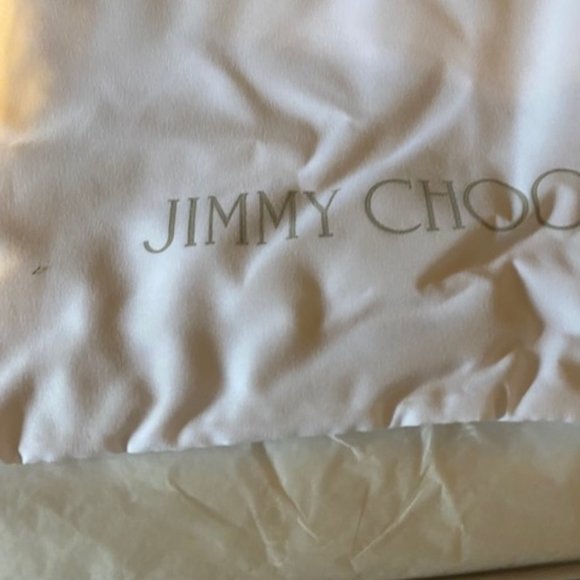 JIMMY CHOO NEVER WORN SACORA 100 - White Satin Sandals with All Over Pearls - Picture 4 of 4